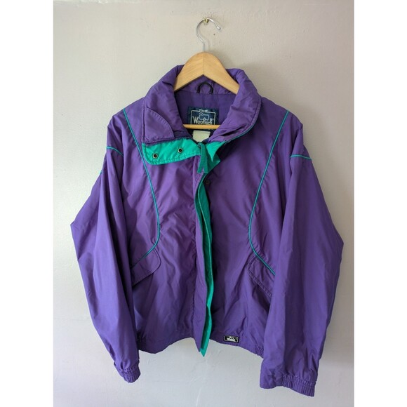 Vintage Woolrich Jacket Womens Medium Purple Green Ski coat, bomber, outer shell - Picture 1 of 5